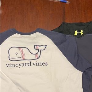 Vineyard Vines boys long sleeve tee, UA cold gear